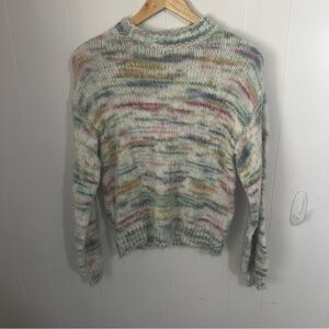 Vylette Space Dye Fuzzy Crew Neck Sweater size Small